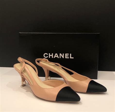 chanel shoes small heels|chanel heels price.